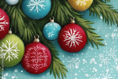 A bunch of colorful christmas ornaments hanging from a tree branch