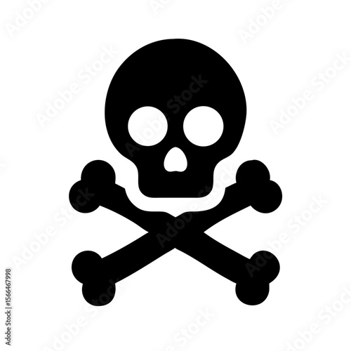 The iconic Jolly Roger pirate flag, with its skull and crossbones, is a universal symbol of danger and death