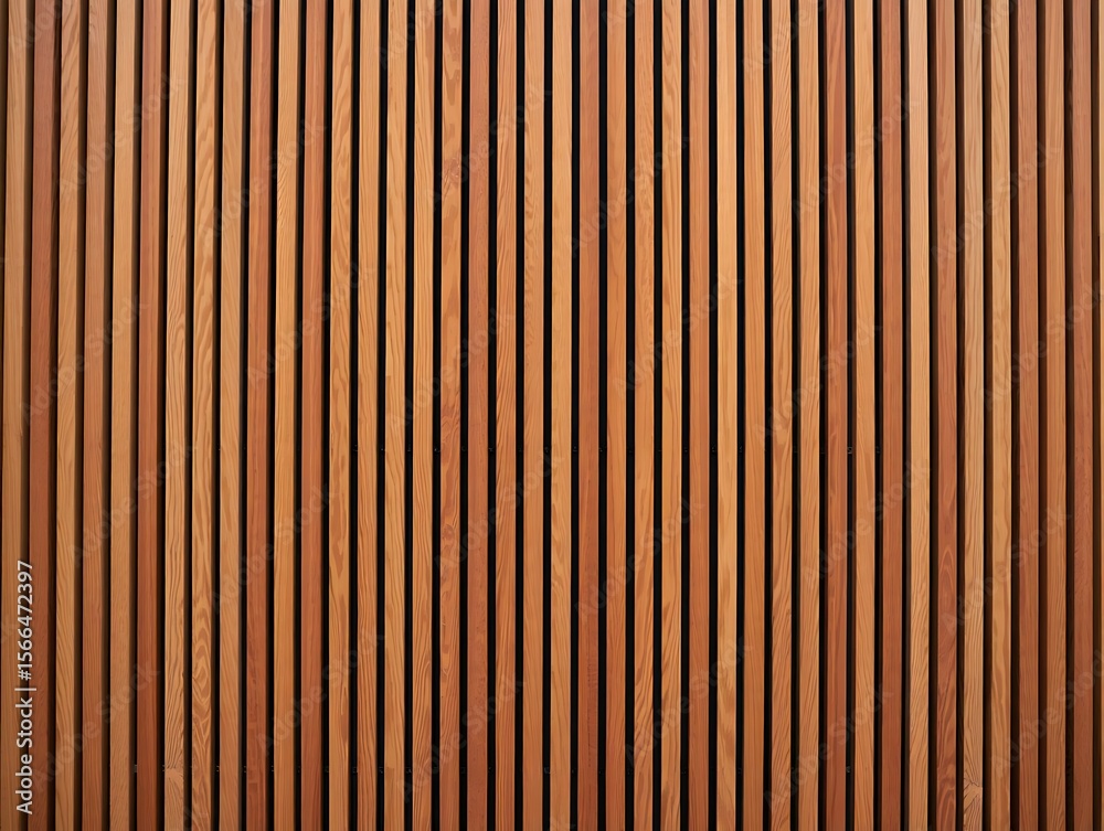 Fototapeta premium Beautiful Warm Natural Wood Slats Wall Design Architectural Detail