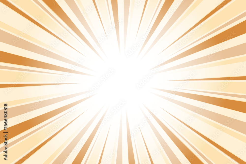 Fototapeta premium Rustic orange sunburst background. Abstract sun light rays background.