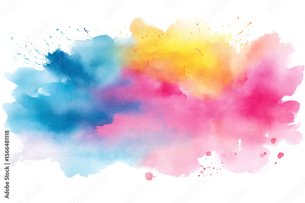 Obraz premium Watercolor splash color background, pastel colors, isolated on transparent background