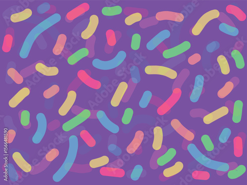 fun colorful conffeti design vector purple background.eps