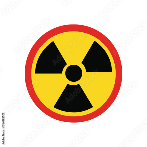 Radiation Hazard Icon – Radioactive Warning Symbol, Nuclear Danger Zone Sign