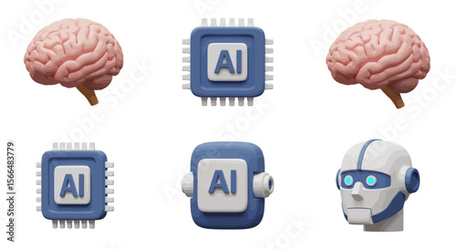 Exploring the fascinating intersection of artificial intelligence and human cognition featuring brain imagery and advanced chip designs symbolizing technological progress and futuristic innovation	