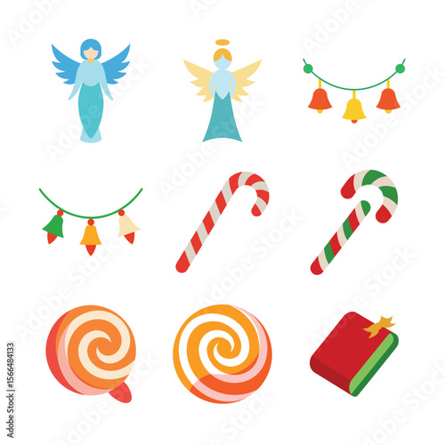 set of Christmas day vector art element 