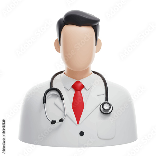 Professional Medical Practitioner Wearing a White Coat and Stethoscope Representing Healthcare Services and Doctor Consultation