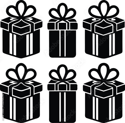 Colorful celebration gift boxes with bows and ribbons, perfect for Christmas or birthday presents, pattern, colorful box, giftwrap, delight