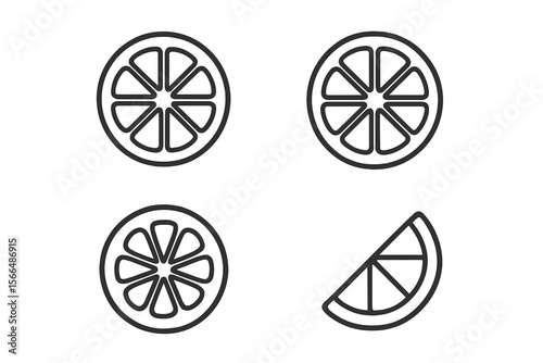 Lime slices in various angles and designs arranged on a simple background to emphasize freshness and zest