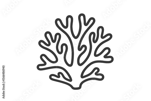 Unique coral design showcasing intricate patterns and shapes for use in artistic projects and marine-themed decor