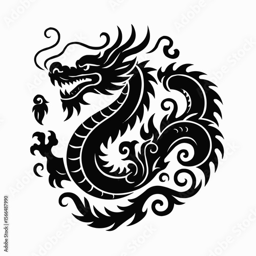 chinese dragon vector