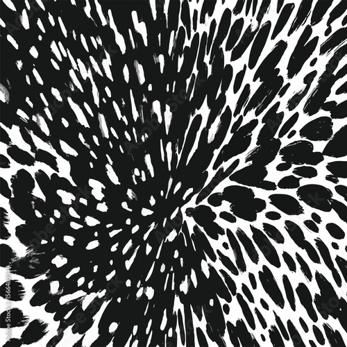 A black and white image featuring a rectangular border with a grainy and speckled texture effect design