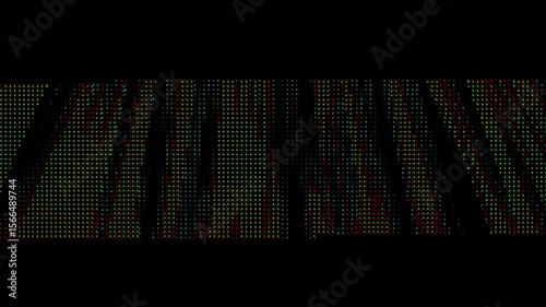 Manga Stripes Transition on the Center Black Background. Comic and anime striped screen. Stop motion loop random dots and grid. Halftone video background. Line Motion Graphics Geometric