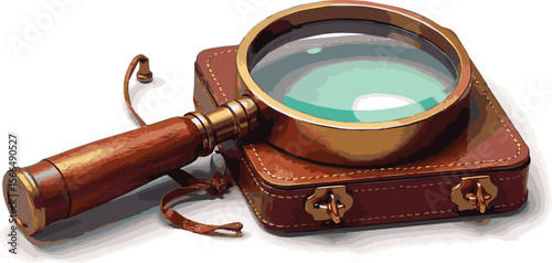 Create a kinds of deferent glass, isolated, magnifying, lens, white, magnifier, object, magnification, black, loupe, magnify, vector art with white background.
