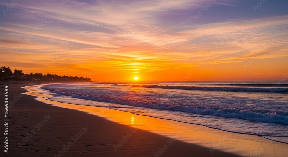 sunset on the beach. sunset on the beach.