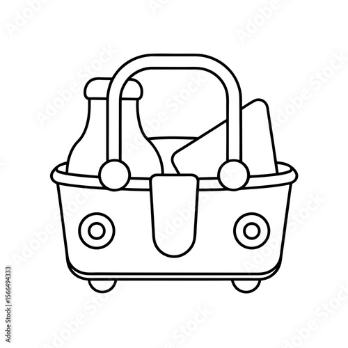 Shower Caddy Outline Coloring Page