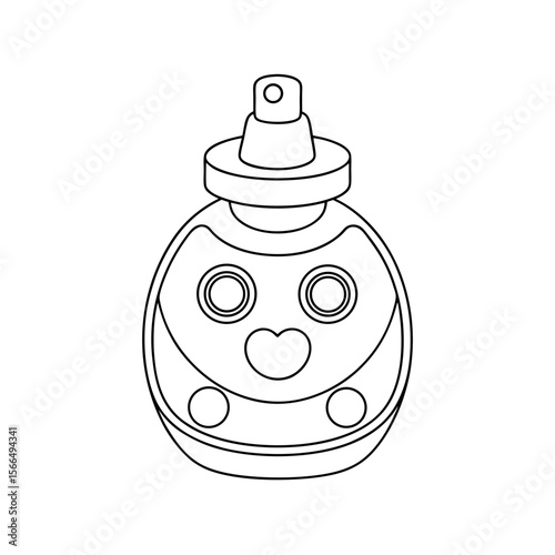 Shower Gel Bottle Outline Coloring Page