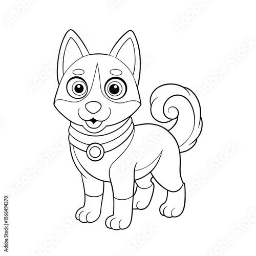 Sled Dog Coloring Page