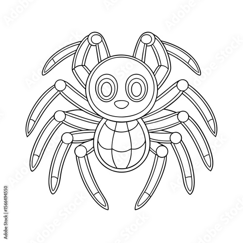 Spider Outline Coloring Page