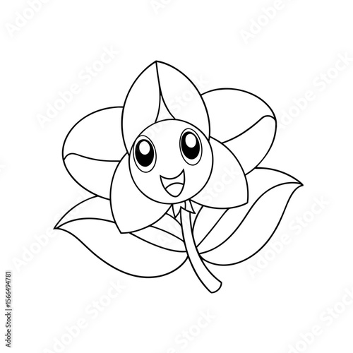 Sweet Pea Flower Coloring Page