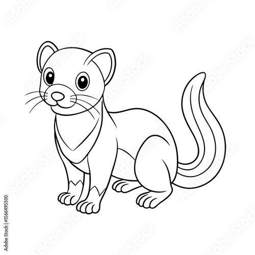 Weasel Outline Coloring Page