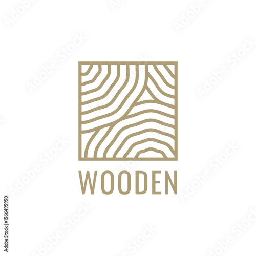 Wood furniture icon logo vector design