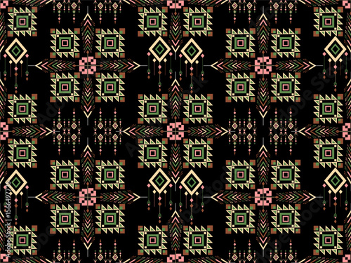 Geometric Ethnic pattern,
Native American tribal fabric, tile, carpet, vector,
illustration design, on background, Pattern fabric pixel, design for background, clothing, decorative, drapery, cloth