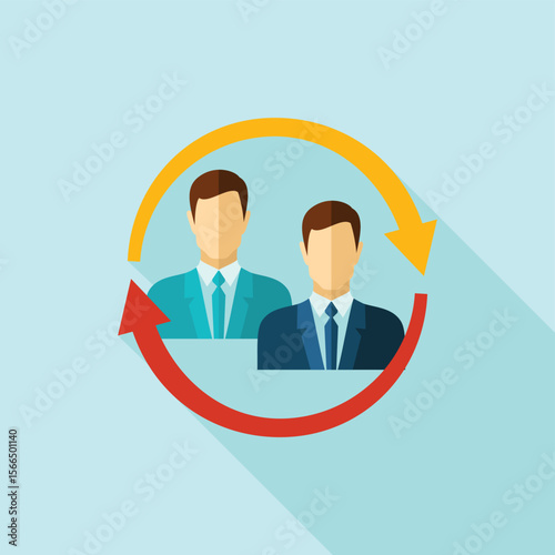Business Employee Replacement and Workforce Rotation Concept