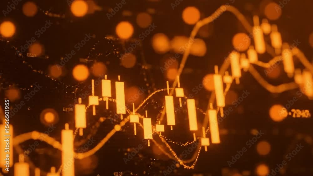 Animated Financial Data Visualization with Candlestick Charts and Bokeh Effect