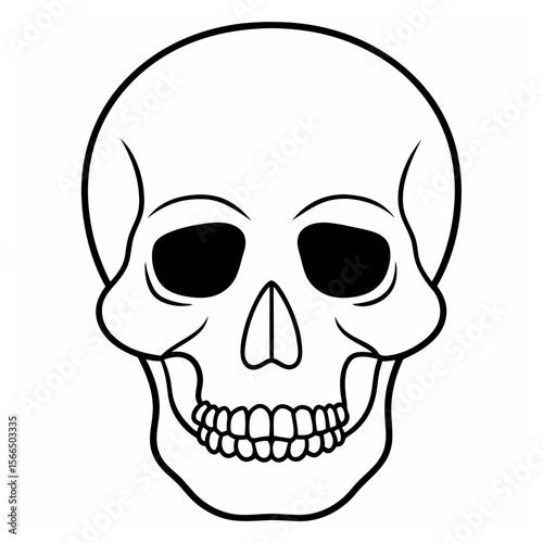 A skull outline design Art & Illustration