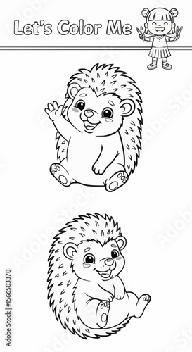 Children's coloring pictures of a hedgehog