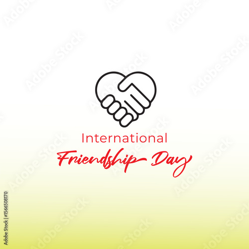 International Friendship Day card. Vector, Vector illustration of Happy friendship day concept, Happy international friendship day typography vector illustration, Happy International Friendship Day 