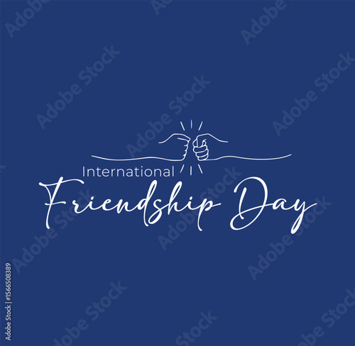 International Friendship Day card. Vector, Vector illustration of Happy friendship day concept, Happy international friendship day typography vector illustration, Happy International Friendship Day 