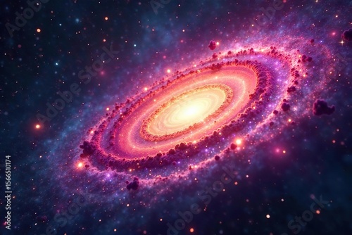 Mesmerizing Spiral Galaxy Cosmic Dust and Gas Swirl in Vibrant Hues, a Breathtaking Celestial Event Captured in Stunning Detail, Ideal for Science, Astronomy, and Fantasy Projects