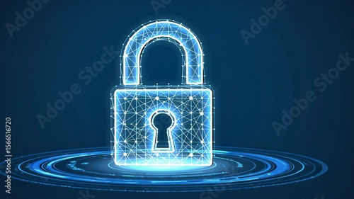 Wallpaper Mural Glowing Digital Padlock Symbol Representing Cybersecurity and Data Protection Torontodigital.ca