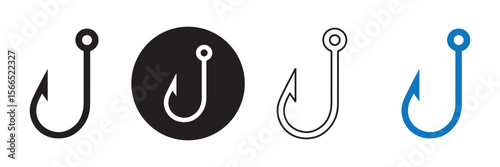 fishing hook silhouette vector illustration