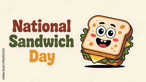 Celebrating National Sandwich Day A Cartoon Illustration