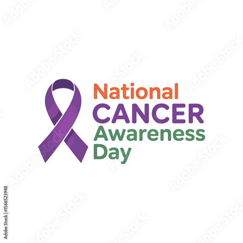 Simple Clean Logo Design for National Cancer Awareness Day