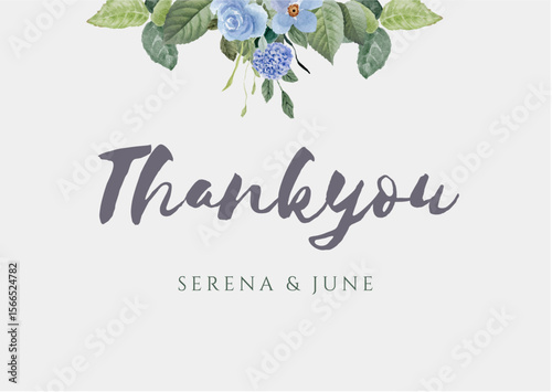Green Minimalist Thankyou Card