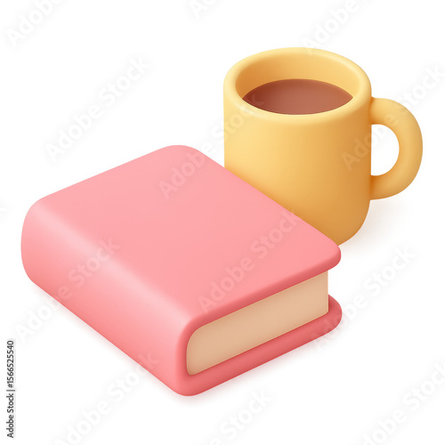 Pink Book with Rounded Edges Beige Pages and Smooth Glossy Cover.