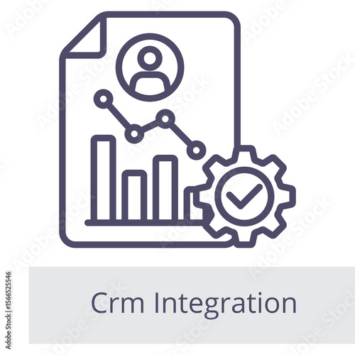 Crm Integration Element For Design Graphic