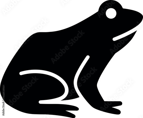 Toad vector black silhouette print design