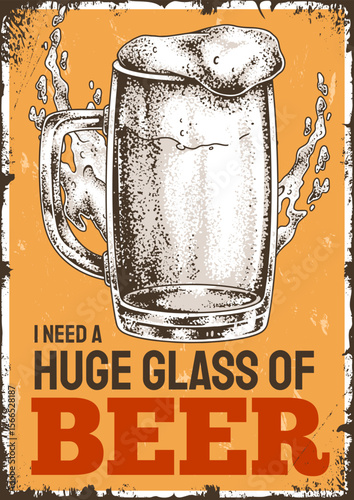 Enjoying a large refreshing glass of beer