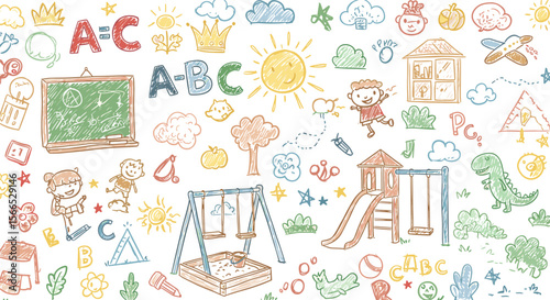 Child-friendly educational vector illustration for learning and playtime activities
