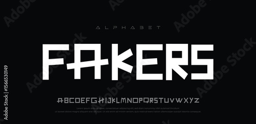 Modern Technology Sport Alphabet Logo Font – Bold Typeface Design for Abstract, Digital, Fashion, and Futuristic Logos, urban style. vector illustration