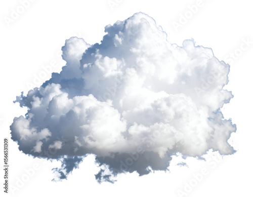A magnificent cumulus cloud formation dominates the sky with its impressive size and detailed textures.
