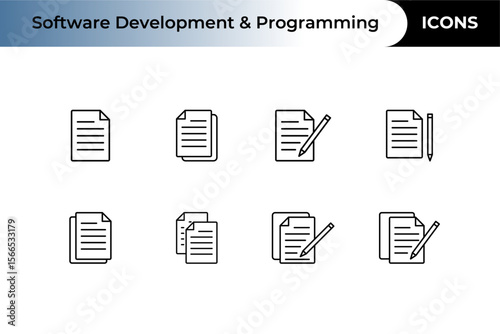 Contracts Icon Document Vector, Contract Icon Business Contract Set , document file and checklist icon collection