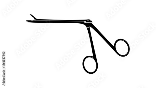 Takahashi Forceps symbol, black isolated silhouette