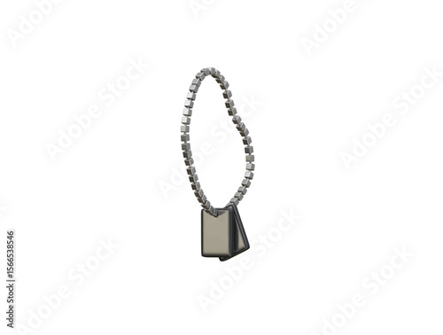 military tag icon 3d illustration render