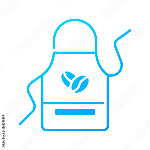 Apron icon. apron, uniform, cooking, cafe, barista, garment, protection, workwear. Vector icon illustration