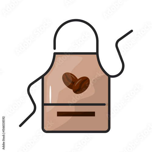 Apron icon. apron, uniform, cooking, cafe, barista, garment, protection, workwear. Vector icon illustration